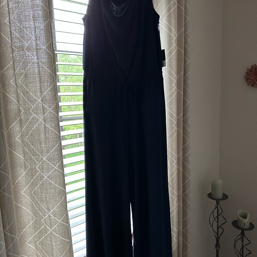 Simply Vera Vera Wang Navy Wide-Leg Jumpsuit